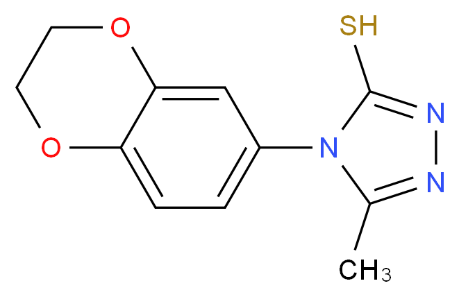 4-(2,3-Dihydro-1,4-benzodioxin-6-yl)-5-methyl-4H-1,2,4-triazole-3-thiol_分子结构_CAS_306936-85-6)