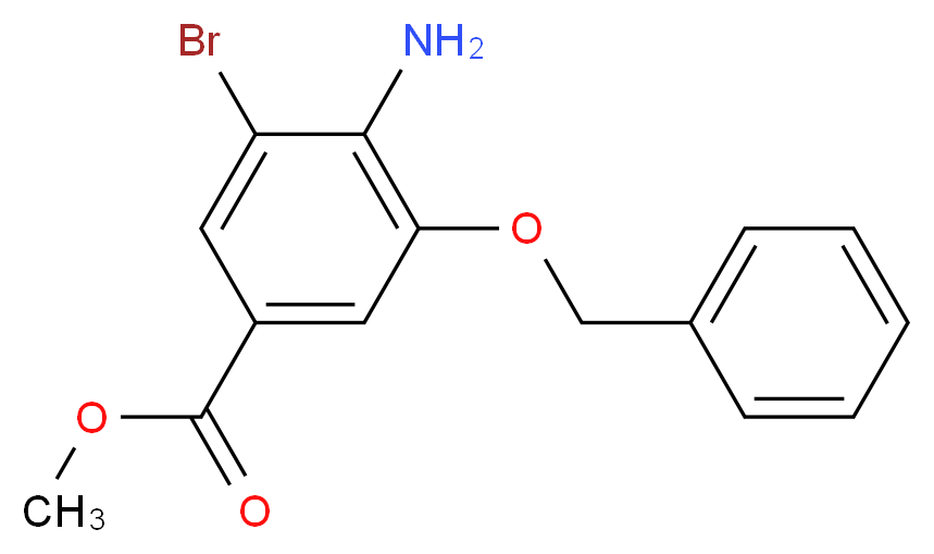Methyl 4-amino-3-(benzyloxy)-5-bromobenzenecarboxylate_分子结构_CAS_)