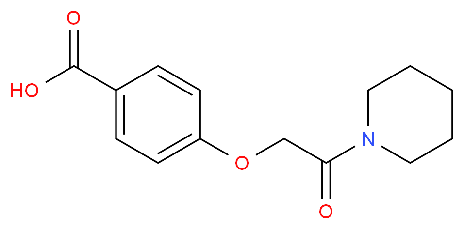 4-[2-oxo-2-(piperidin-1-yl)ethoxy]benzoic acid_分子结构_CAS_29936-93-4
