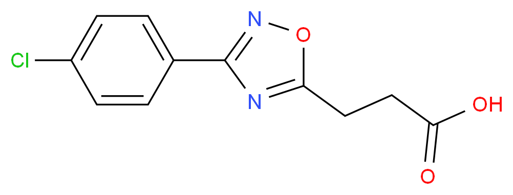 3-[3-(4-chlorophenyl)-1,2,4-oxadiazol-5-yl]propanoic acid_分子结构_CAS_30149-93-0