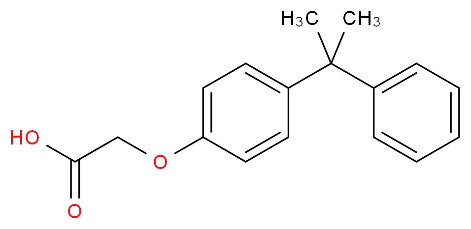 2-[4-(2-phenylpropan-2-yl)phenoxy]acetic acid_分子结构_CAS_70757-61-8