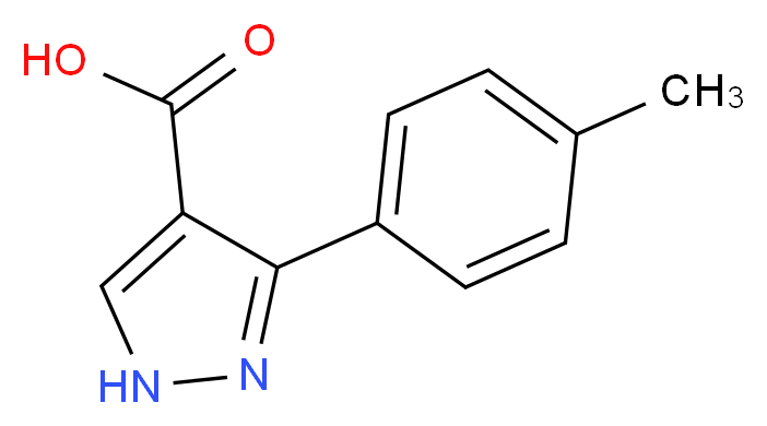 3-(p-tolyl)-1H-pyrazole-4-carboxylic acid_分子结构_CAS_)