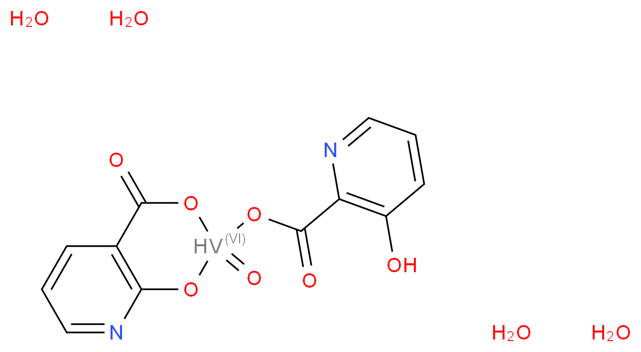 2,4-dioxo-2H,4H-1,3-dioxa-2-vanadacyclohexa[4,5-b]pyridin-2-yl 3-hydroxypyridine-2-carboxylate tetrahydrate_分子结构_CAS_476310-60-8