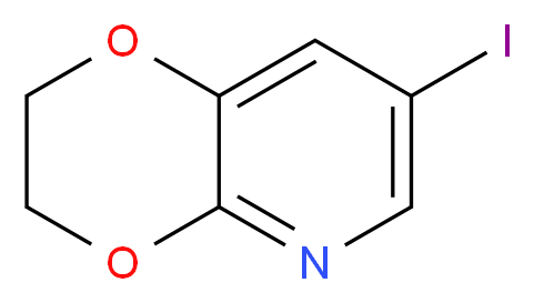 7-iodo-2H,3H-[1,4]dioxino[2,3-b]pyridine_分子结构_CAS_1228666-55-4