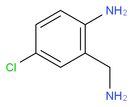 2-(aminomethyl)-4-chloroaniline_分子结构_CAS_108047-39-8