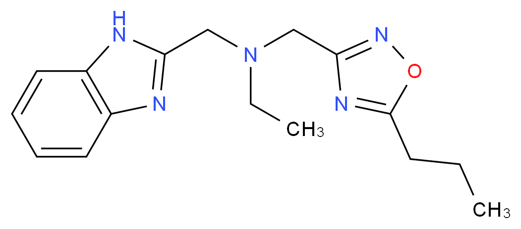 (1H-benzimidazol-2-ylmethyl)ethyl[(5-propyl-1,2,4-oxadiazol-3-yl)methyl]amine_分子结构_CAS_)
