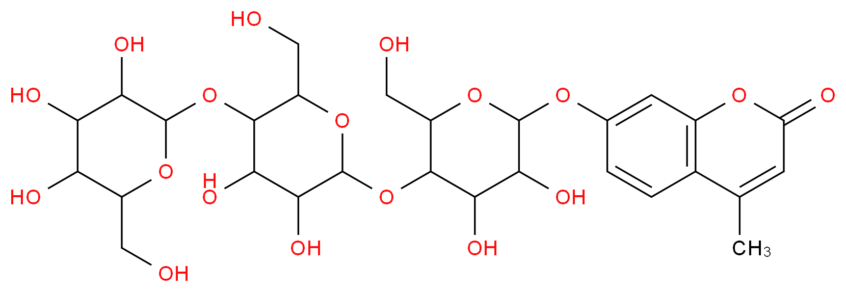 4-Methylumbelliferyl β-D-Cellotrioside_分子结构_CAS_84325-18-8)