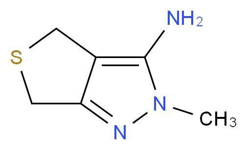 2-methyl-4,6-dihydro-2H-thieno[3,4-c]pyrazol-3-amine_分子结构_CAS_)