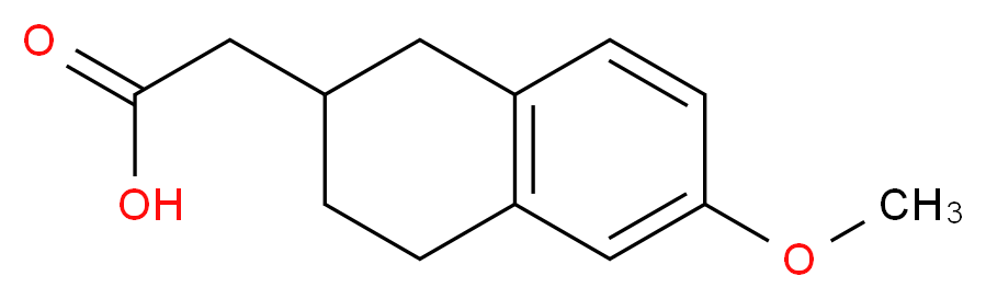 2-(6-methoxy-1,2,3,4-tetrahydronaphthalen-2-yl)acetic acid_分子结构_CAS_100612-67-7