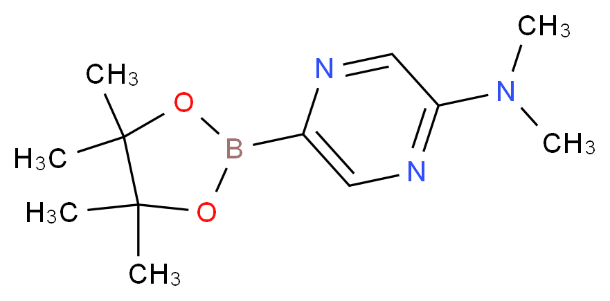 5-(DIMETHYLAMINO)PYRAZINE-2-BORONIC ACID PINACOL ESTER_分子结构_CAS_1186041-96-2)