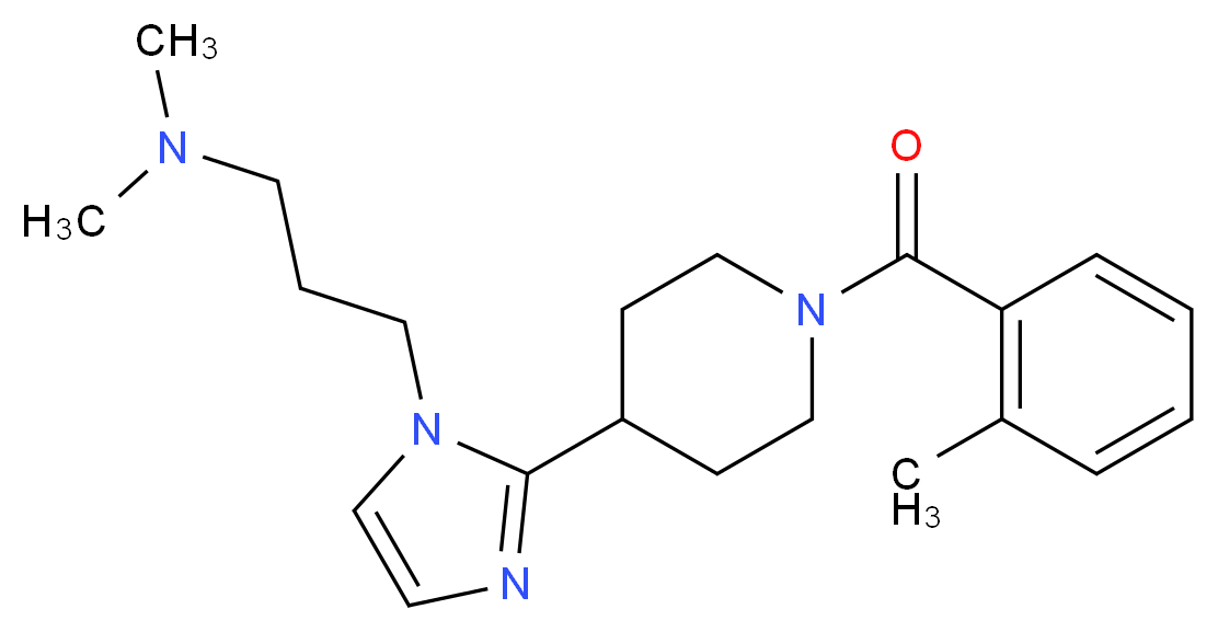 N,N-dimethyl-3-{2-[1-(2-methylbenzoyl)piperidin-4-yl]-1H-imidazol-1-yl}propan-1-amine_分子结构_CAS_)
