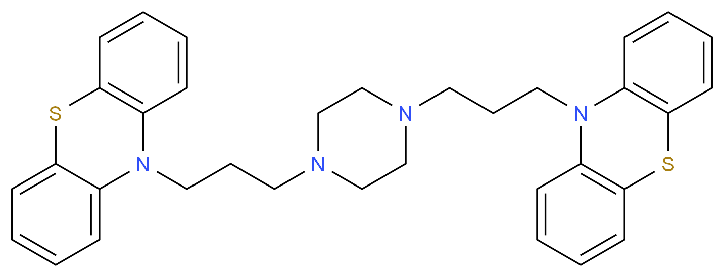 10-(3-{4-[3-(10H-phenothiazin-10-yl)propyl]piperazin-1-yl}propyl)-10H-phenothiazine_分子结构_CAS_103331-66-4