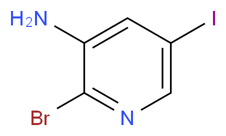 2-Bromo-5-iodopyridin-3-amine_分子结构_CAS_1138444-06-0)