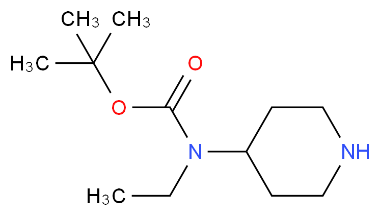 tert-butyl N-ethyl-N-(piperidin-4-yl)carbamate_分子结构_CAS_)