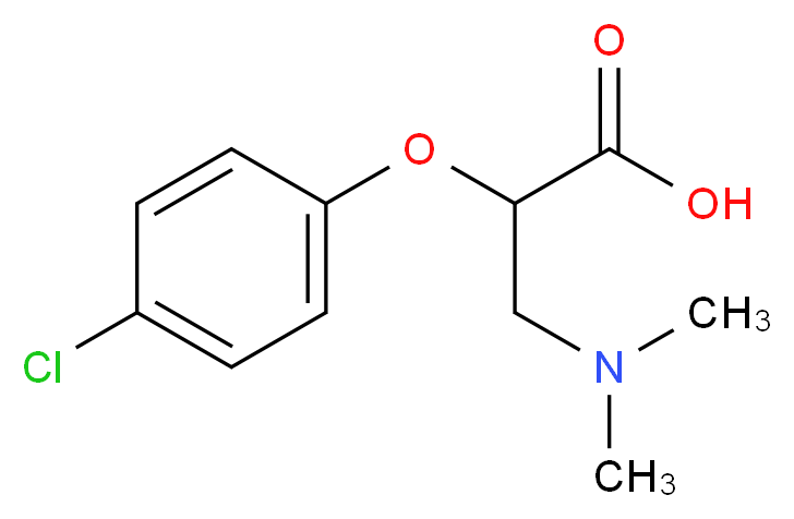 2-(4-chlorophenoxy)-3-(dimethylamino)propanoic acid_分子结构_CAS_2130-72-5