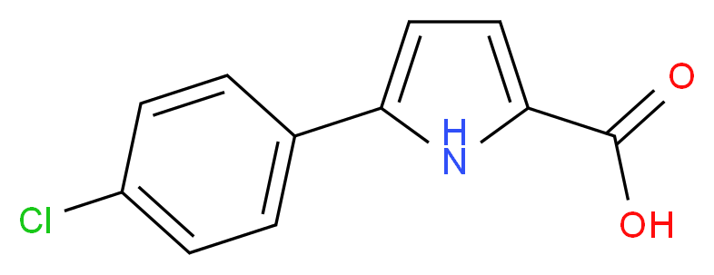 5-(4-Chloro-phenyl)-1H-pyrrole-2-carboxylic acid_分子结构_CAS_)