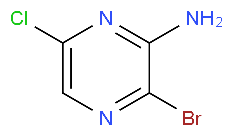 3-bromo-6-chloropyrazin-2-amine_分子结构_CAS_212779-21-0