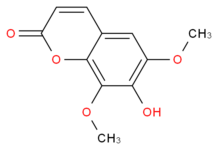 7-hydroxy-6,8-dimethoxy-2H-chromen-2-one_分子结构_CAS_486-21-5