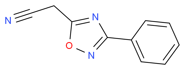 2-(3-phenyl-1,2,4-oxadiazol-5-yl)acetonitrile_分子结构_CAS_57459-36-6