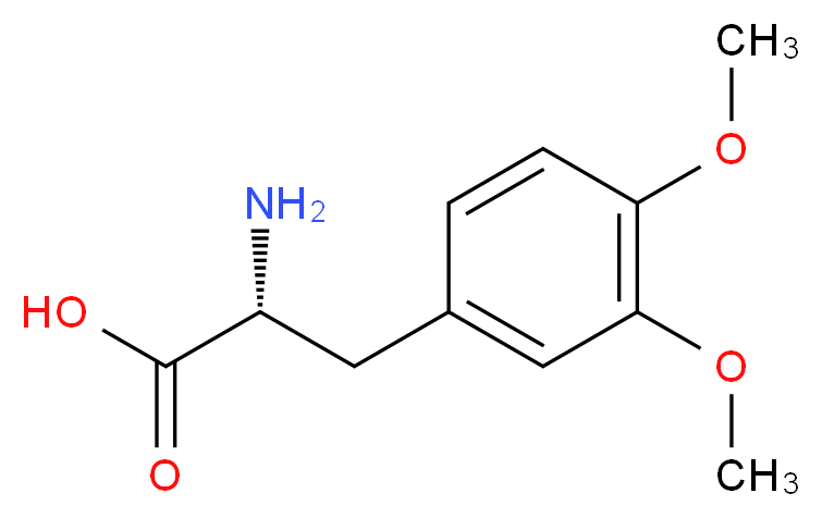 (2R)-2-AMINO-3-(3,4-DIMETHOXYPHENYL)PROPANOIC ACID_分子结构_CAS_33605-56-0)