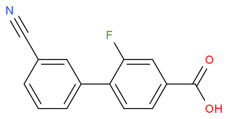 3'-Cyano-2-fluoro-[1,1'-biphenyl]-4-carboxylic acid_分子结构_CAS_1261960-89-7)