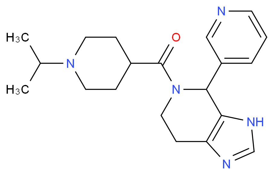 5-[(1-isopropylpiperidin-4-yl)carbonyl]-4-pyridin-3-yl-4,5,6,7-tetrahydro-3H-imidazo[4,5-c]pyridine_分子结构_CAS_)