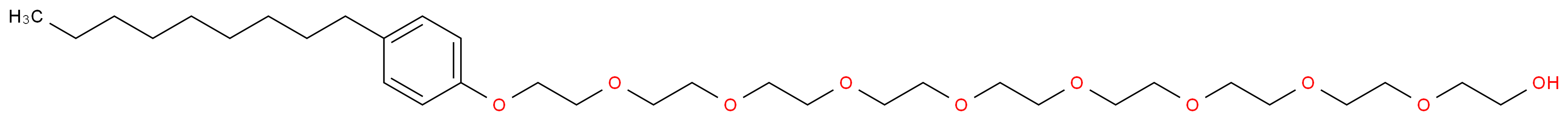 1-(4-nonylphenyl)-1,4,7,10,13,16,19,22,25-nonaoxaheptacosan-27-ol_分子结构_CAS_26571-11-9