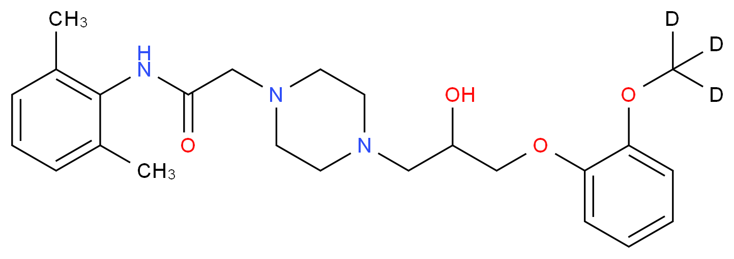 Ranolazine-d3 _分子结构_CAS_1054624-77-9)