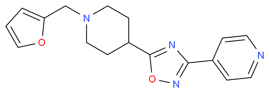 4-{5-[1-(2-furylmethyl)-4-piperidinyl]-1,2,4-oxadiazol-3-yl}pyridine_分子结构_CAS_)