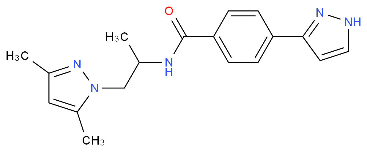 N-[2-(3,5-dimethyl-1H-pyrazol-1-yl)-1-methylethyl]-4-(1H-pyrazol-3-yl)benzamide_分子结构_CAS_)
