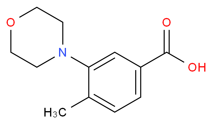 4-Methyl-3-morpholin-4-yl-benzoic acid_分子结构_CAS_)