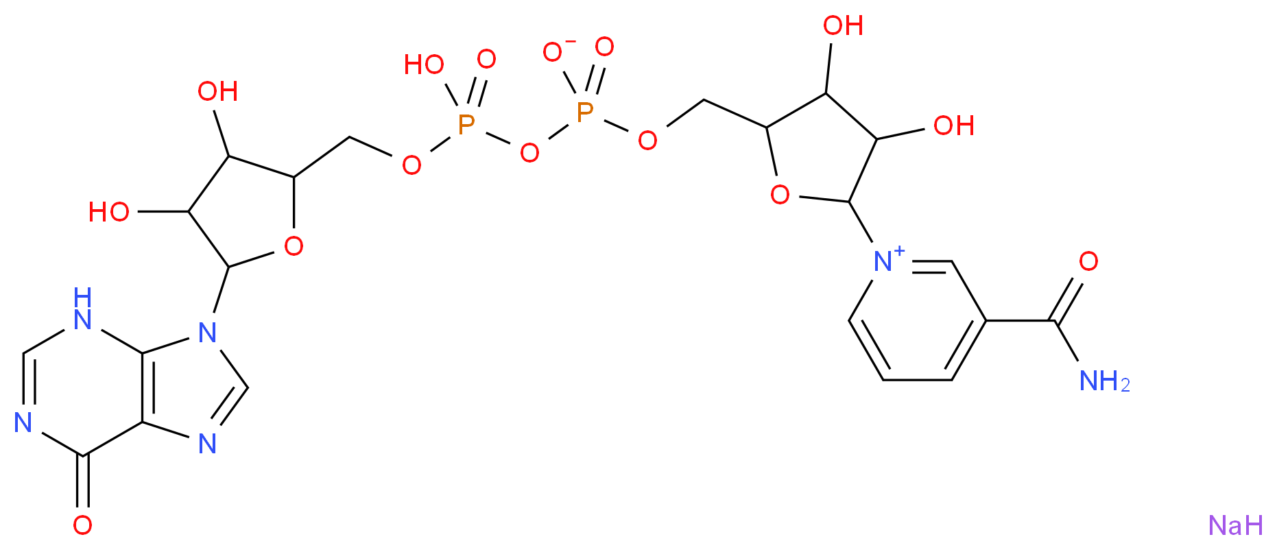 Nicotinamide hypoxanthine dinucleotide sodium salt_分子结构_CAS_104809-38-3)