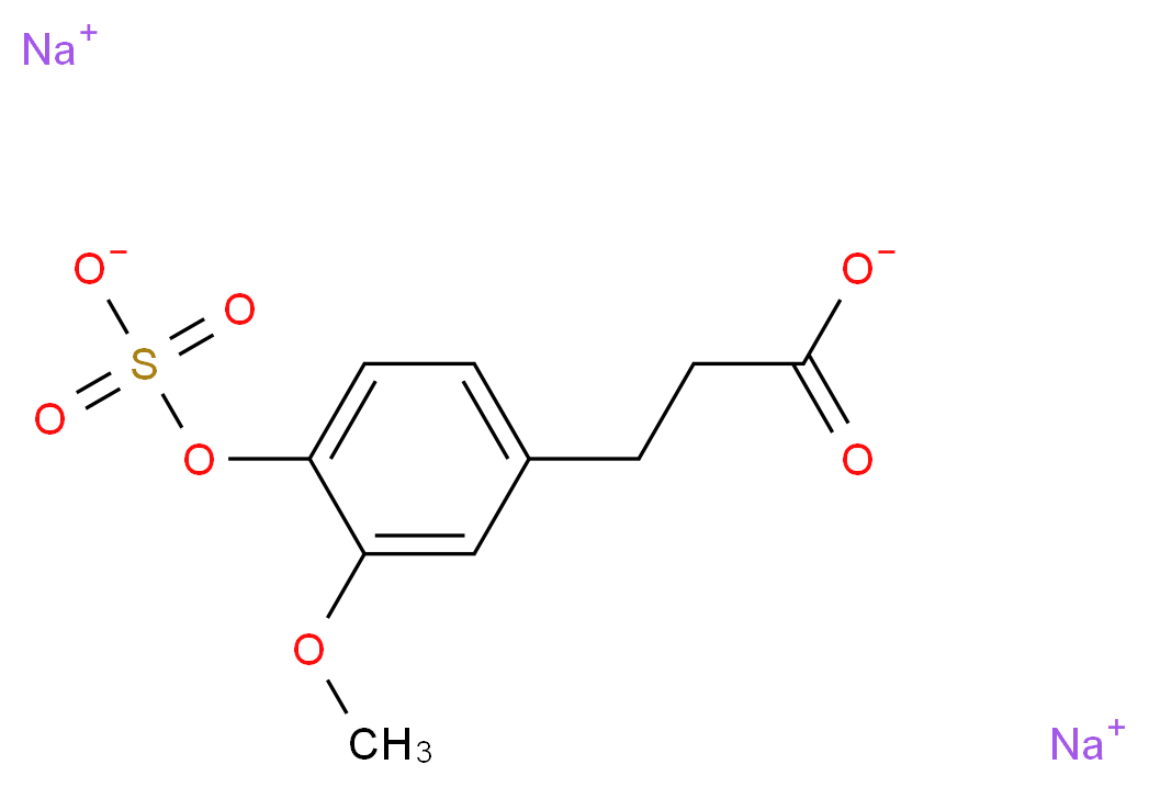 disodium 3-[3-methoxy-4-(sulfonatooxy)phenyl]propanoate_分子结构_CAS_86321-33-7