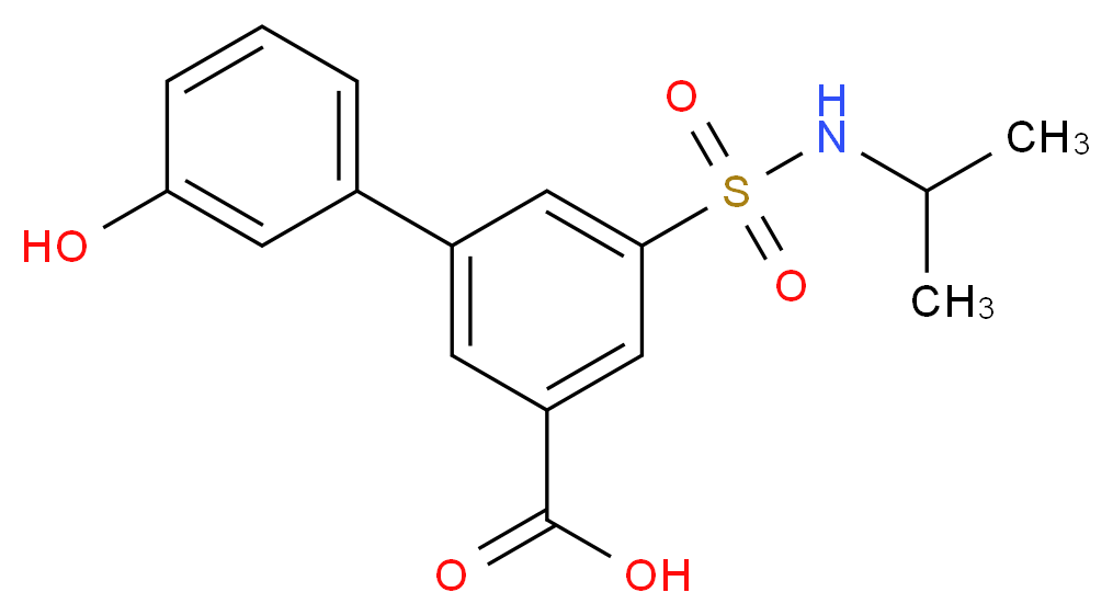 3'-hydroxy-5-[(isopropylamino)sulfonyl]biphenyl-3-carboxylic acid_分子结构_CAS_)