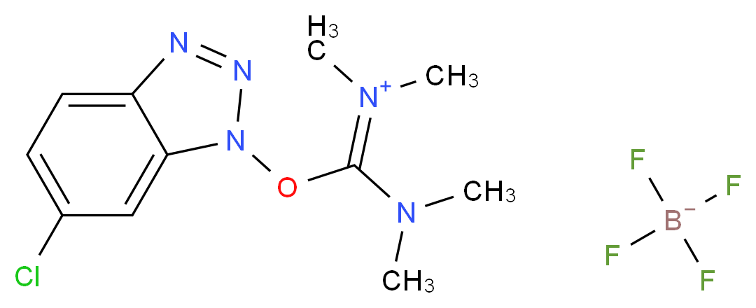 tetrafluoroboranuide; {[(6-chloro-1H-1,2,3-benzotriazol-1-yl)oxy](dimethylamino)methylidene}dimethylazanium_分子结构_CAS_330641-16-2