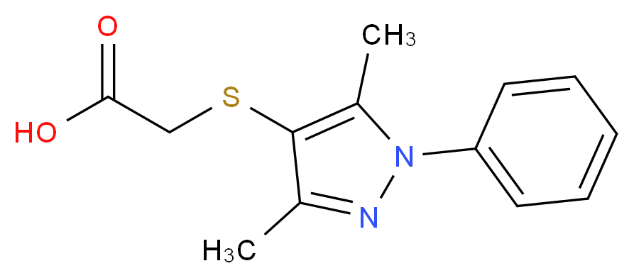 [(3,5-dimethyl-1-phenyl-1H-pyrazol-4-yl)thio]acetic acid_分子结构_CAS_93350-66-4)