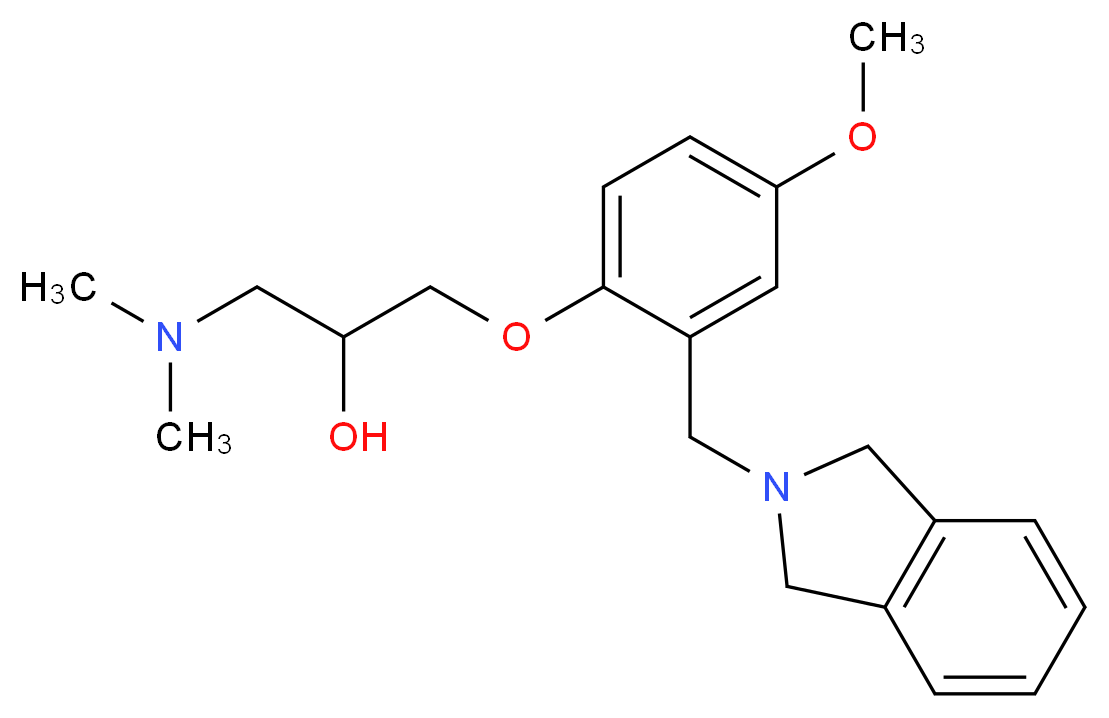 1-[2-(1,3-dihydro-2H-isoindol-2-ylmethyl)-4-methoxyphenoxy]-3-(dimethylamino)propan-2-ol_分子结构_CAS_)