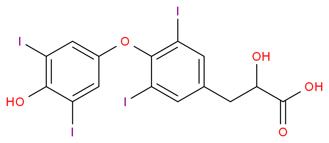 3,5,3',5'-Tetraiodo Thyrolactic Acid_分子结构_CAS_7069-47-8)