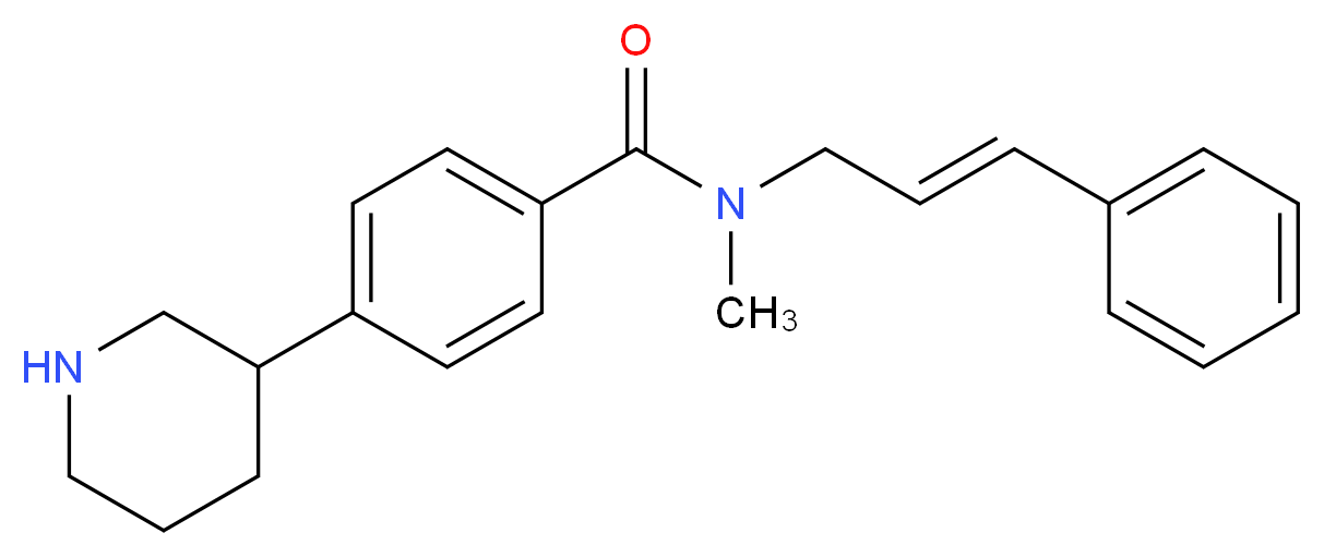 N-methyl-N-[(2E)-3-phenylprop-2-en-1-yl]-4-piperidin-3-ylbenzamide_分子结构_CAS_)
