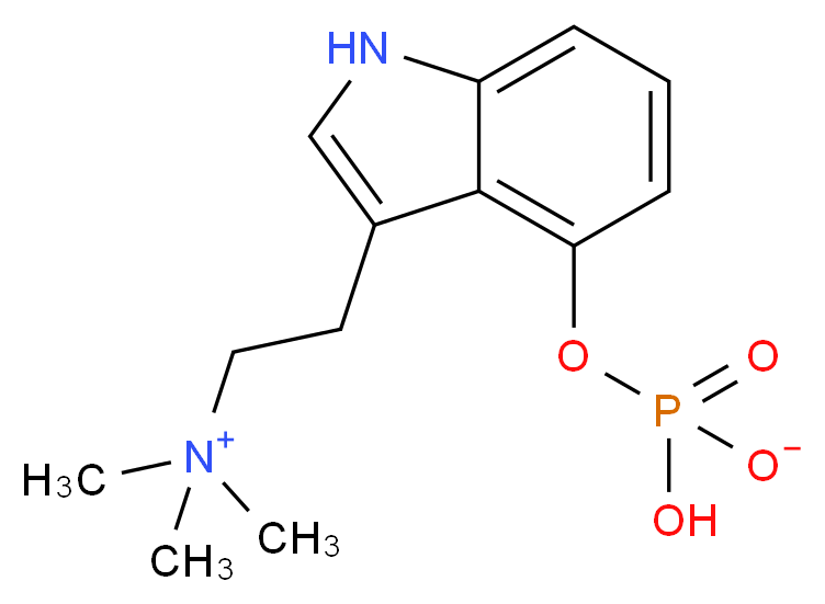 3-[2-(trimethylazaniumyl)ethyl]-1H-indol-4-yl hydrogen phosphate_分子结构_CAS_114264-95-8