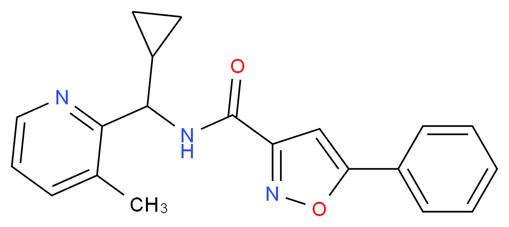 N-[cyclopropyl(3-methylpyridin-2-yl)methyl]-5-phenylisoxazole-3-carboxamide_分子结构_CAS_)