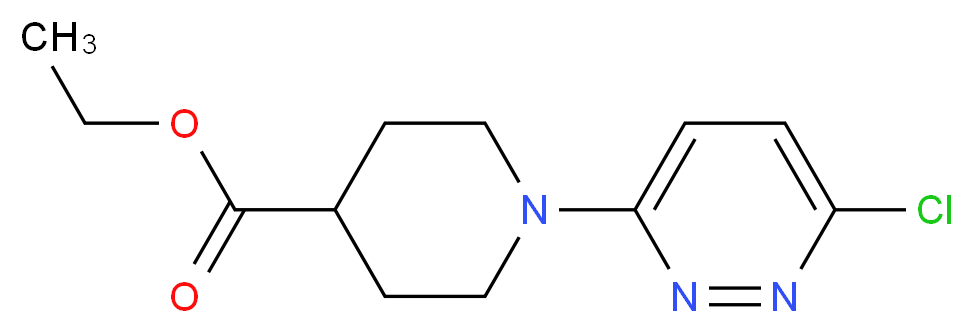 Ethyl 1-(6-chloro-3-pyridazinyl)-4-piperidinecarboxylate_分子结构_CAS_)