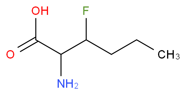 2-amino-3-fluorohexanoic acid_分子结构_CAS_43163-96-8