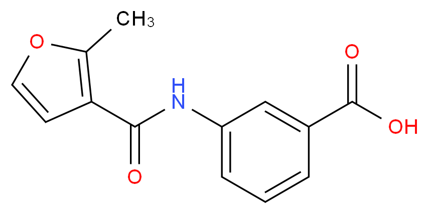 3-[(2-methyl-3-furoyl)amino]benzoic acid_分子结构_CAS_298686-55-2)