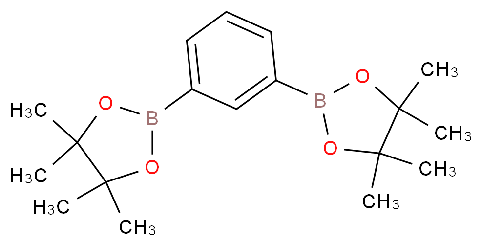 4,4,5,5-tetramethyl-2-[3-(tetramethyl-1,3,2-dioxaborolan-2-yl)phenyl]-1,3,2-dioxaborolane_分子结构_CAS_196212-27-8