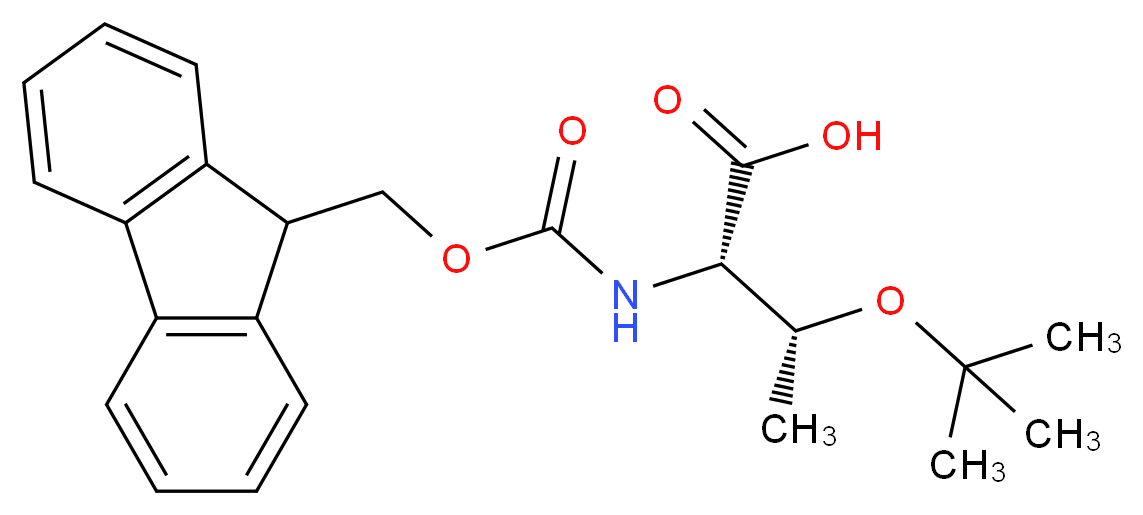 (2S,3R)-3-(tert-butoxy)-2-{[(9H-fluoren-9-ylmethoxy)carbonyl]amino}butanoic acid_分子结构_CAS_71989-35-0
