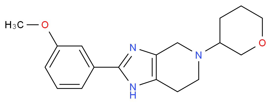 2-(3-methoxyphenyl)-5-(tetrahydro-2H-pyran-3-yl)-4,5,6,7-tetrahydro-1H-imidazo[4,5-c]pyridine_分子结构_CAS_)