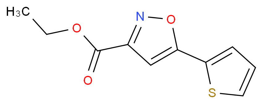 ethyl 5-(thiophen-2-yl)-1,2-oxazole-3-carboxylate_分子结构_CAS_90924-54-2