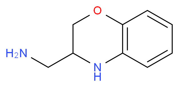 (3,4-dihydro-2H-1,4-benzoxazin-3-yl)methanamine_分子结构_CAS_54252-56-1