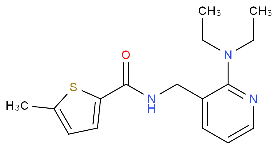 N-{[2-(diethylamino)-3-pyridinyl]methyl}-5-methyl-2-thiophenecarboxamide_分子结构_CAS_)